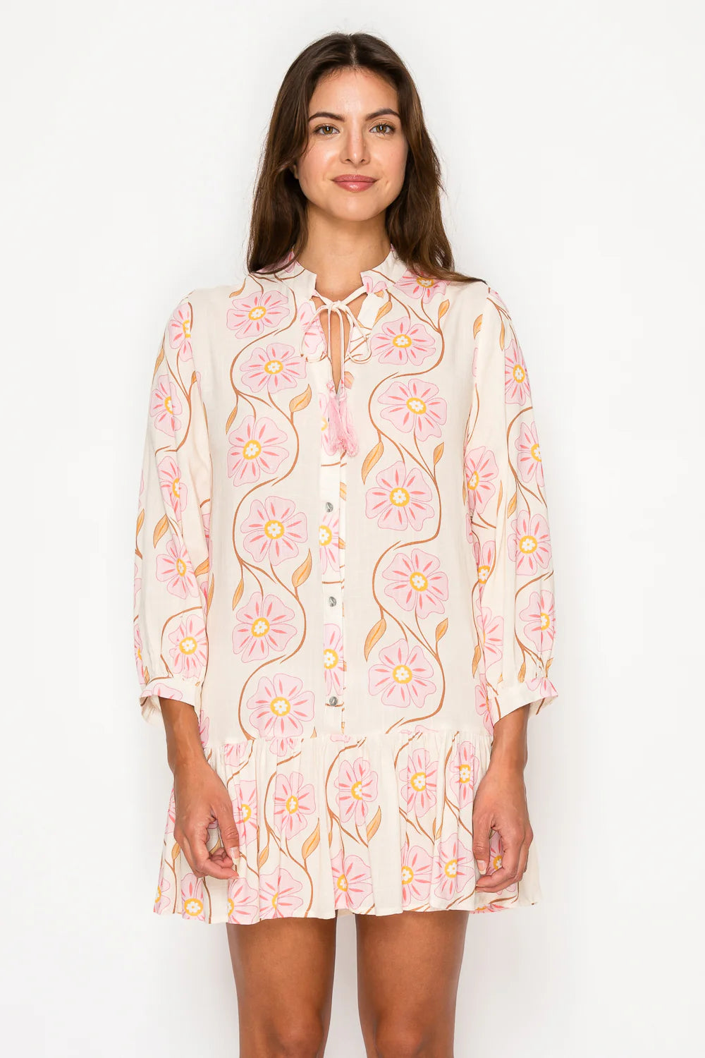 Floral Swirl Short Dress