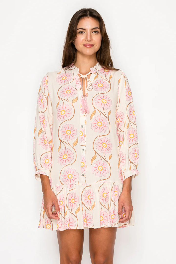 Floral Swirl Short Dress