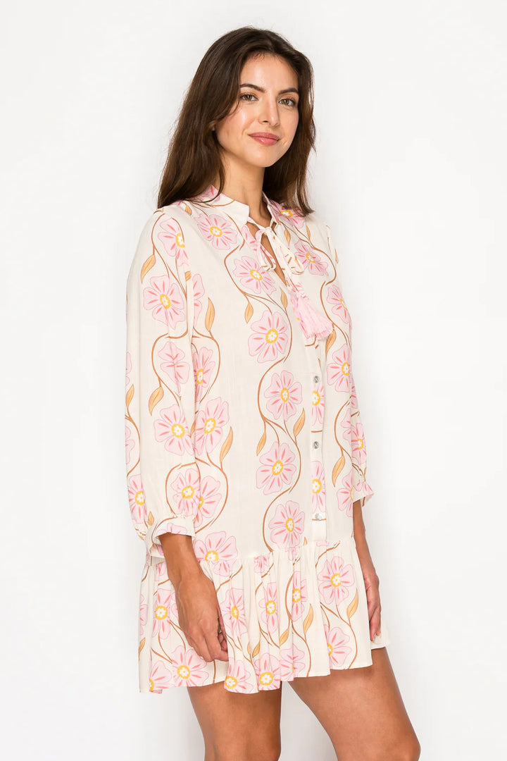 Floral Swirl Short Dress