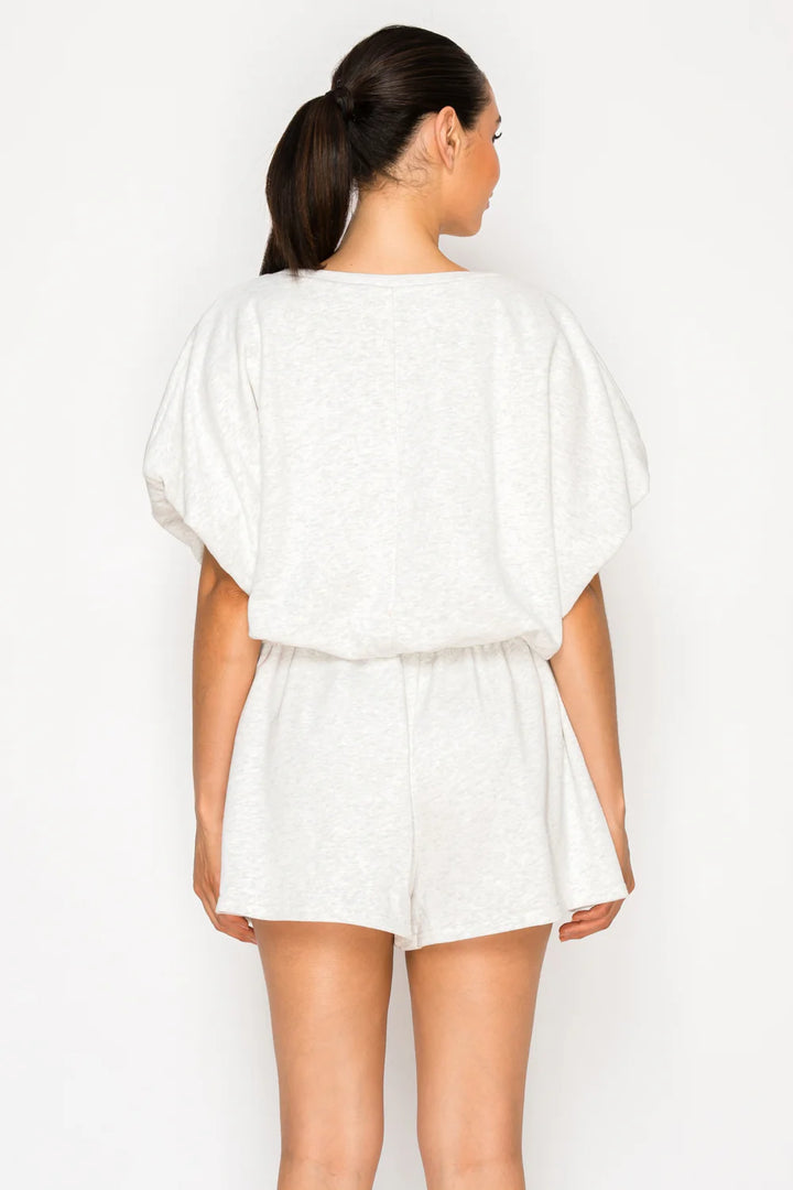 Grey French Terry Short Sleeve Set