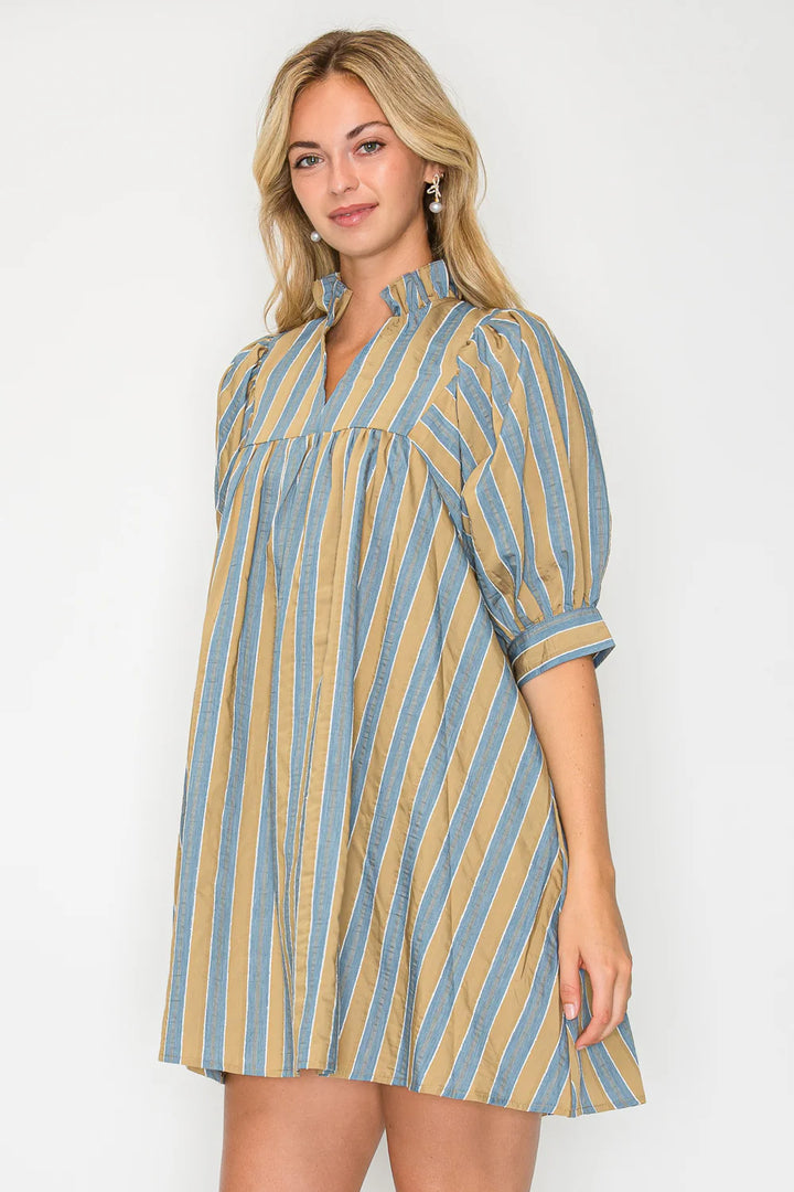 Hazel Fall Stripe Mini Dress