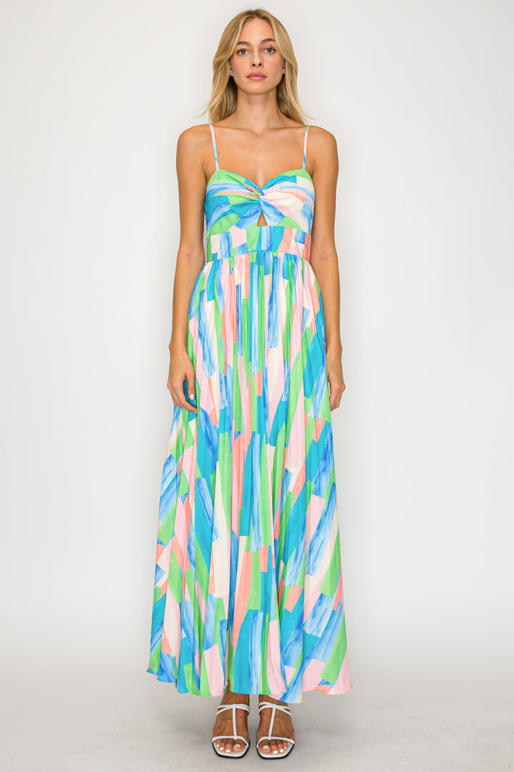 Caldera Collage Pleated Dress