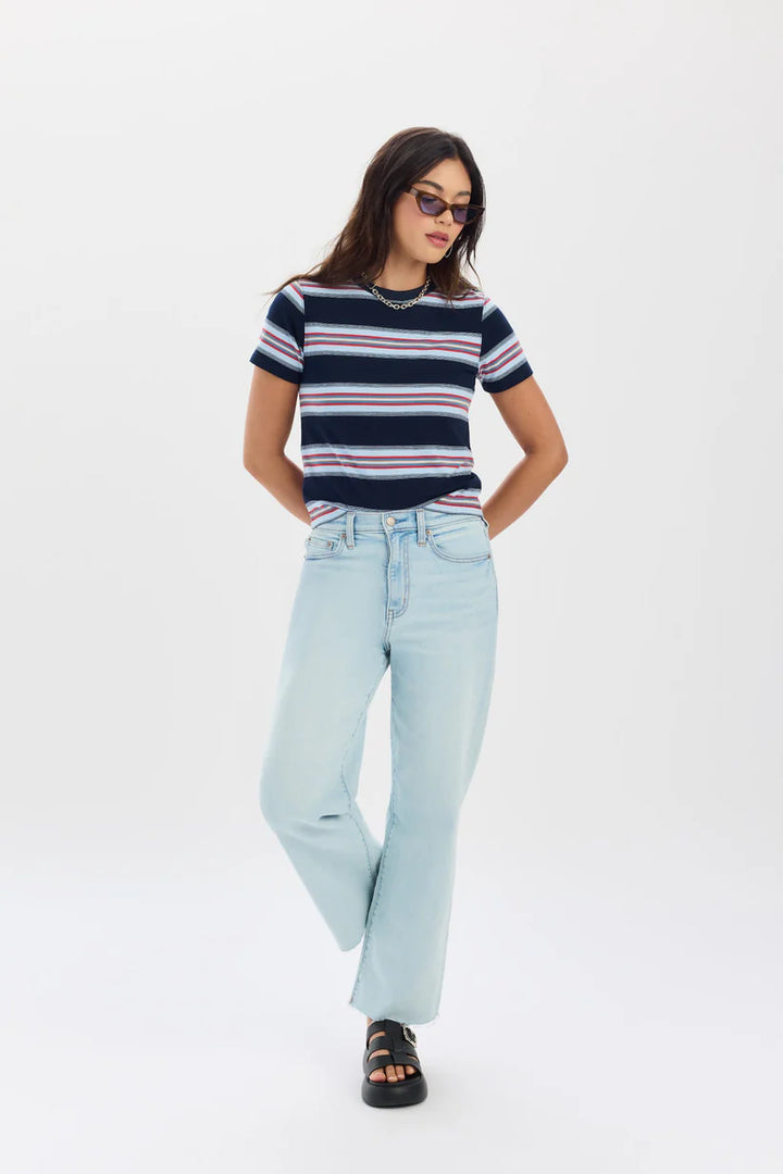 Pleaser High Rise Wide Ankle in Detour - Daze Denim