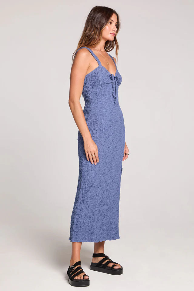 Dusty Blue Cannan Midi Dress