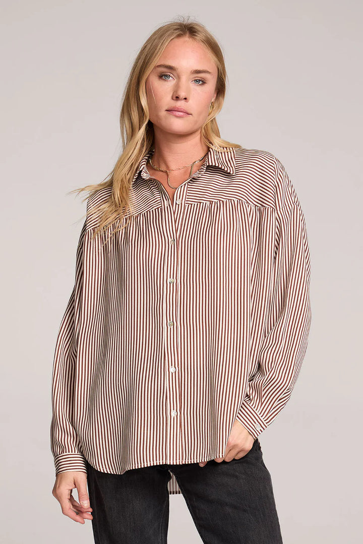 Chocolate Striped Long Sleeve Top
