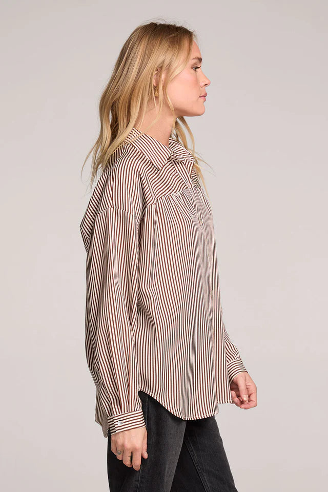 Chocolate Striped Long Sleeve Top
