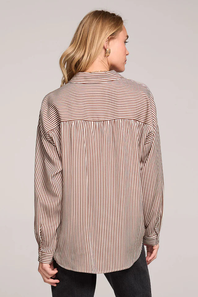 Chocolate Striped Long Sleeve Top