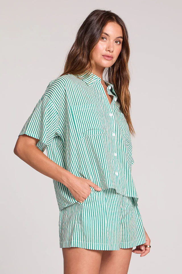Clover Striped Short Sleeve Set