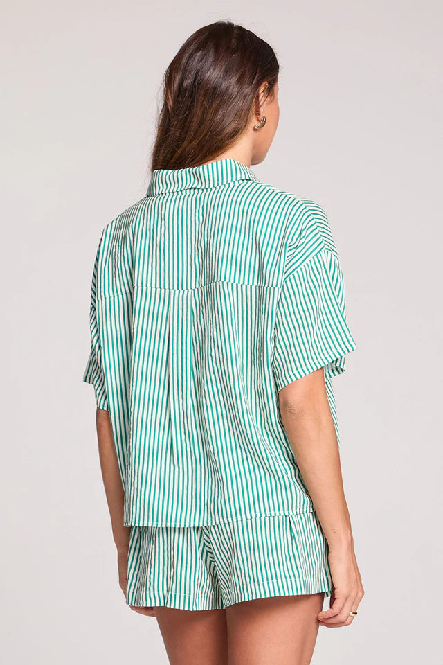 Clover Striped Short Sleeve Set