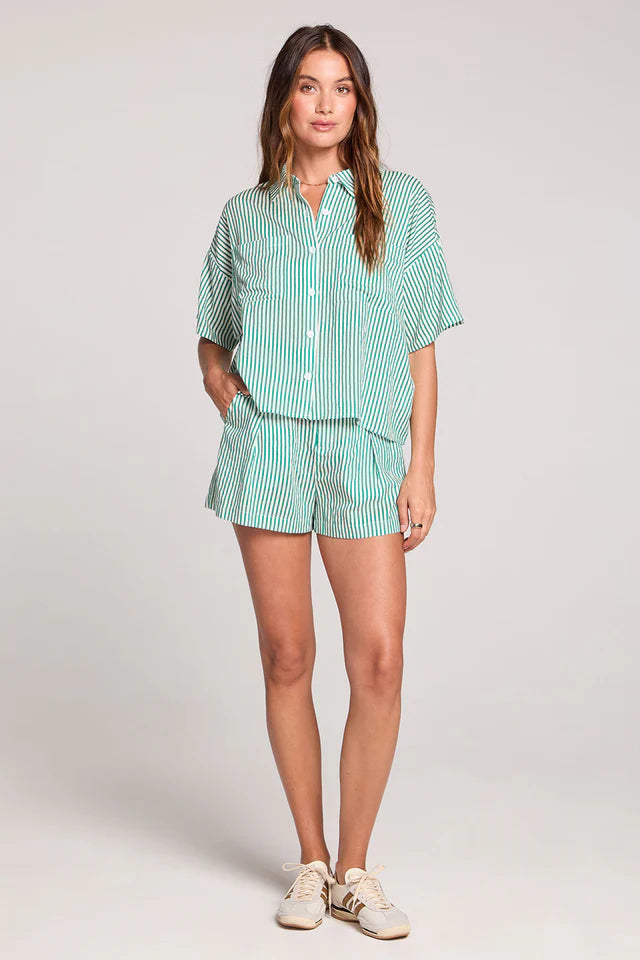 Clover Striped Short Sleeve Set