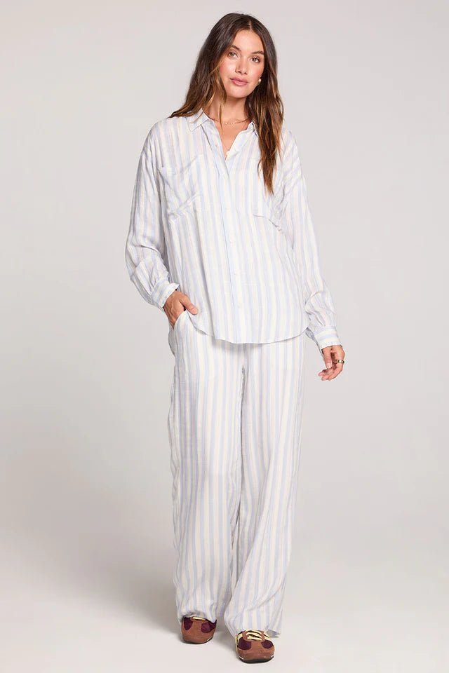 Cloud Blue Striped Pant Set