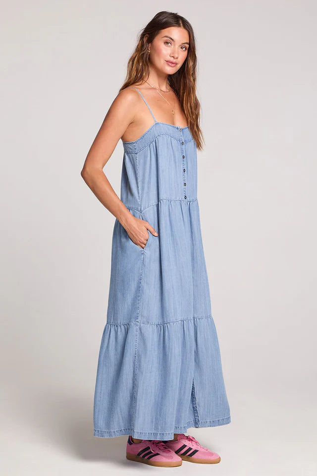 Vintage Indigo Midi Dress