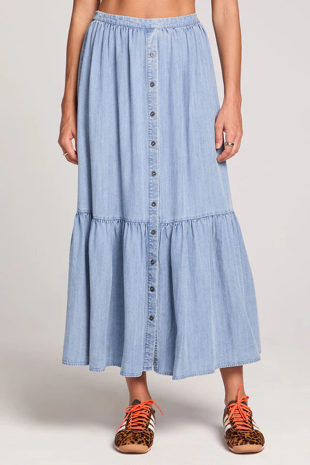 Vintage Indigo Maxi Skirt
