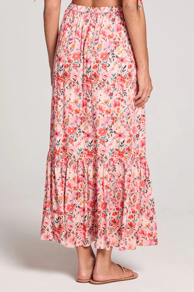 Pink Petal Midi Skirt
