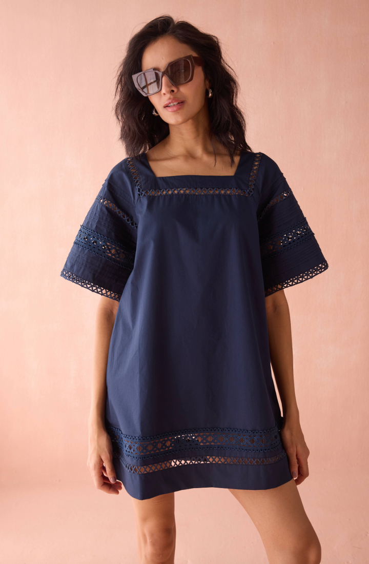 Navy Della Mini Dress