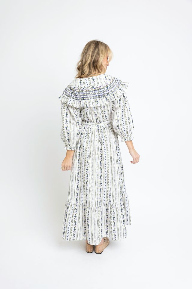 French Floral Tiered Maxi Dress