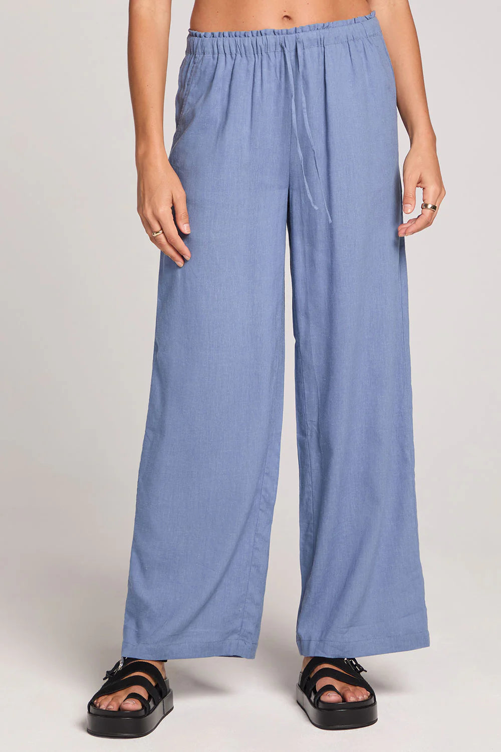 Woven Worn Blue Tank + Pant Set