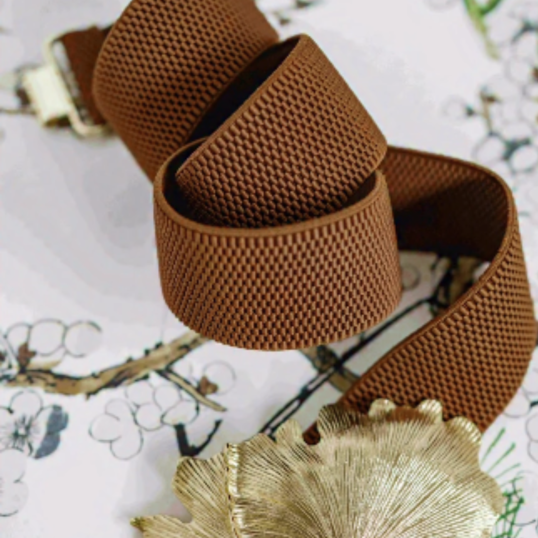Dark Brown Interchangeable Stretch Belt Band : Dark Brown / XS