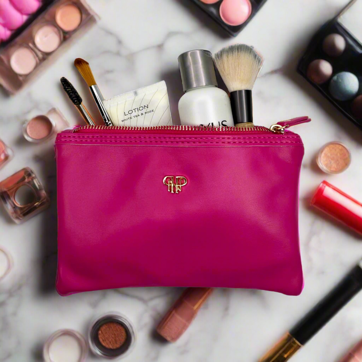 Classic Toiletry Case - Fuchsia Velvet