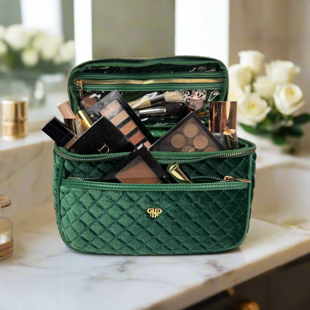 Classic Train Case - Emerald Velvet