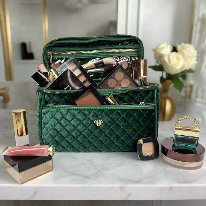 Classic Train Case - Emerald Velvet