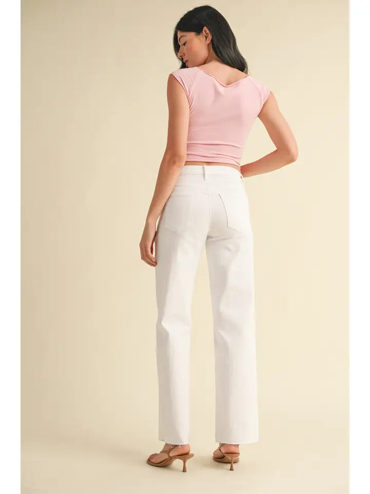 White Palazzo Denim