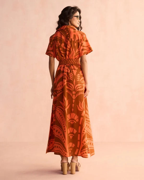 Amira Shirtdress in Terracotta
