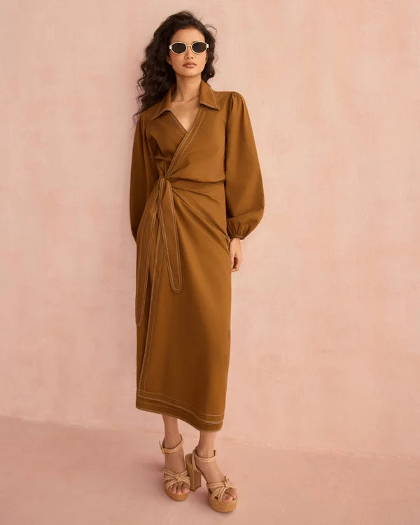 Avery Dress in Cinnamon