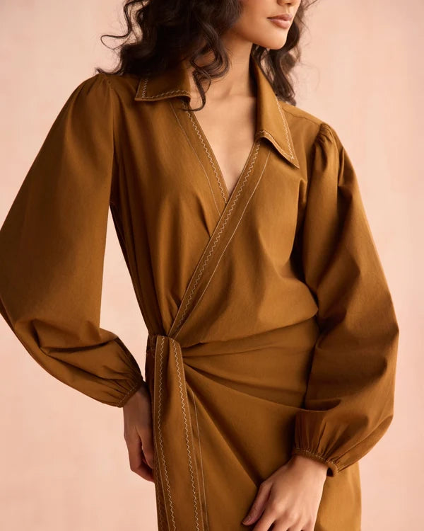 Avery Dress in Cinnamon