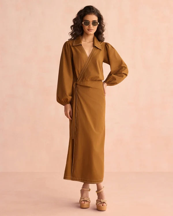 Avery Dress in Cinnamon