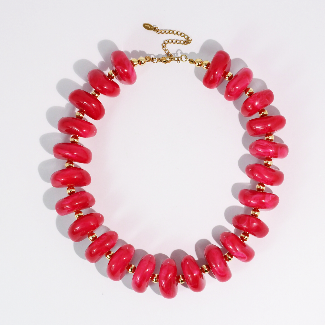 The Happy Hour Necklace: Fuchsia