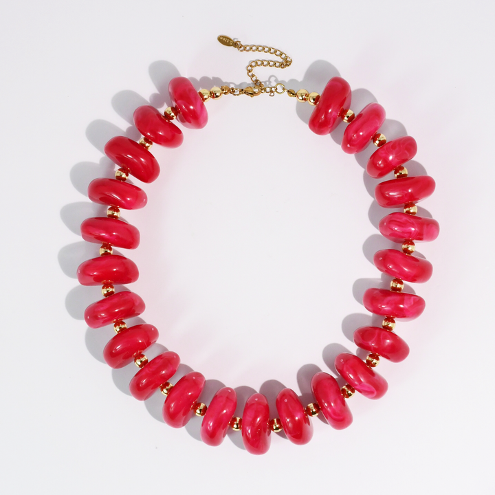 The Happy Hour Necklace: Fuchsia