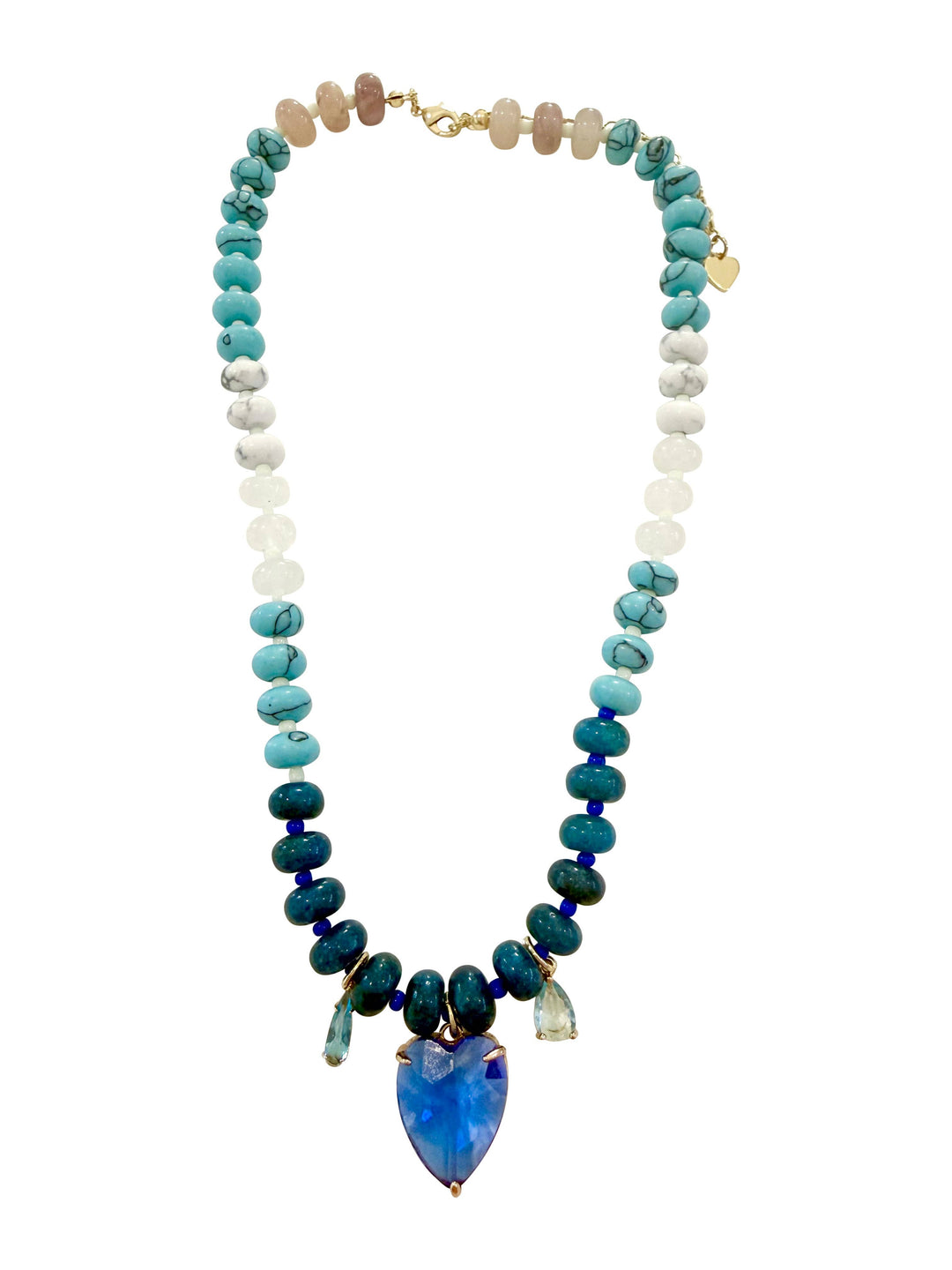 Simon Beaded CZ Necklace - Blue