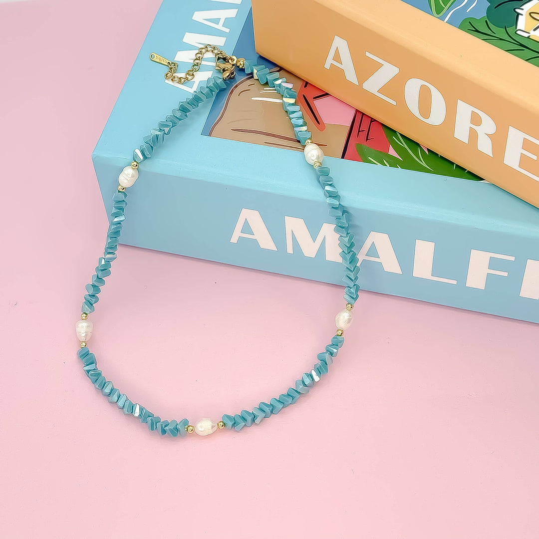 Baby Blue Crystal Necklace