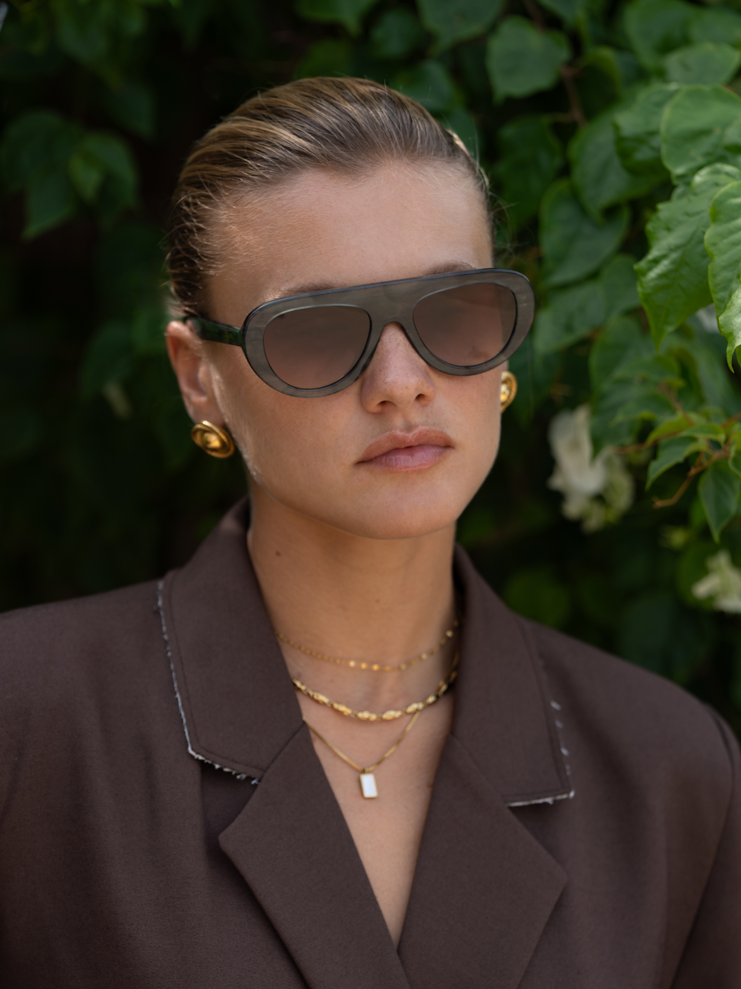 Jetsetter Acetate Unisex Aviator Sunglasses - Emerald