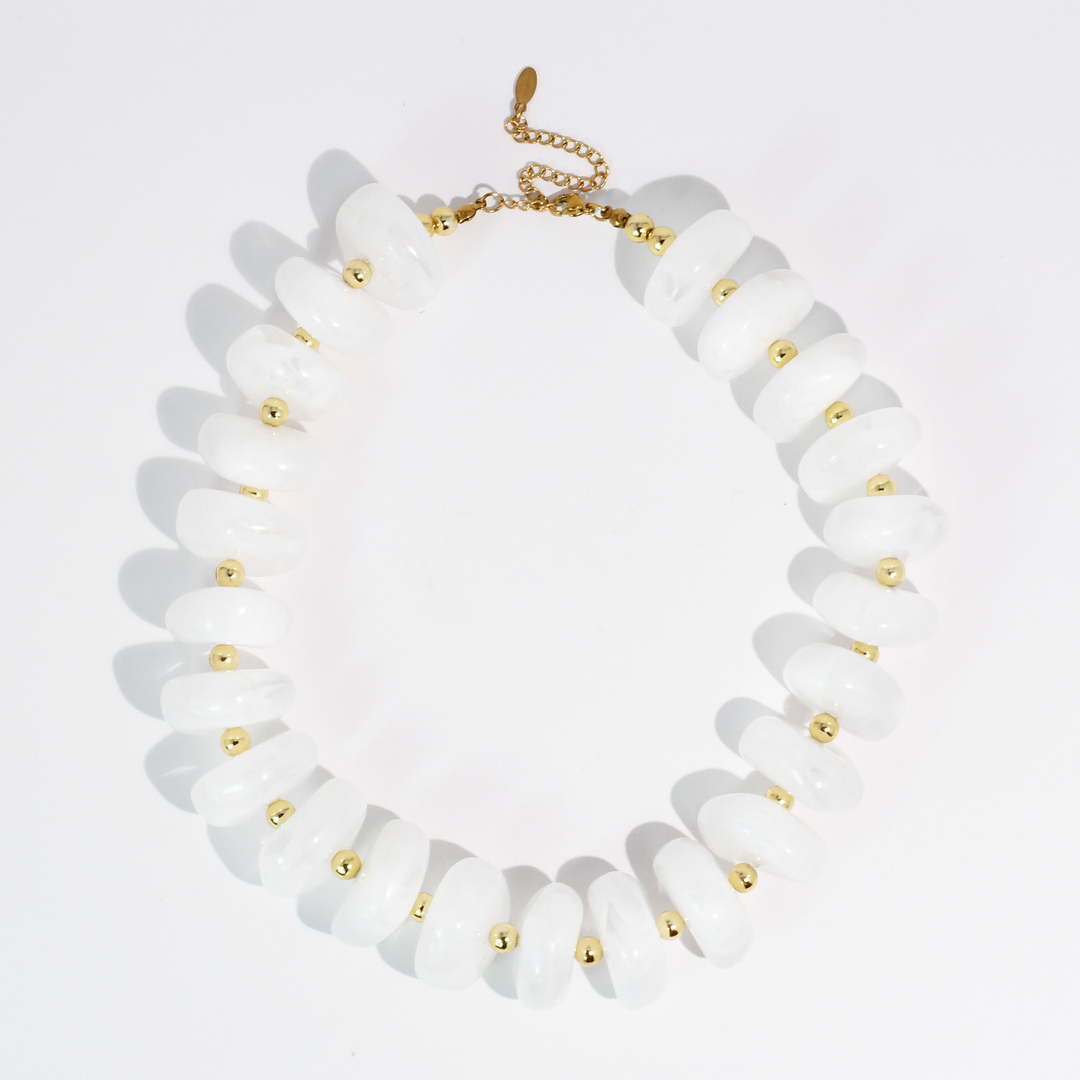 The Happy Hour Necklace: White