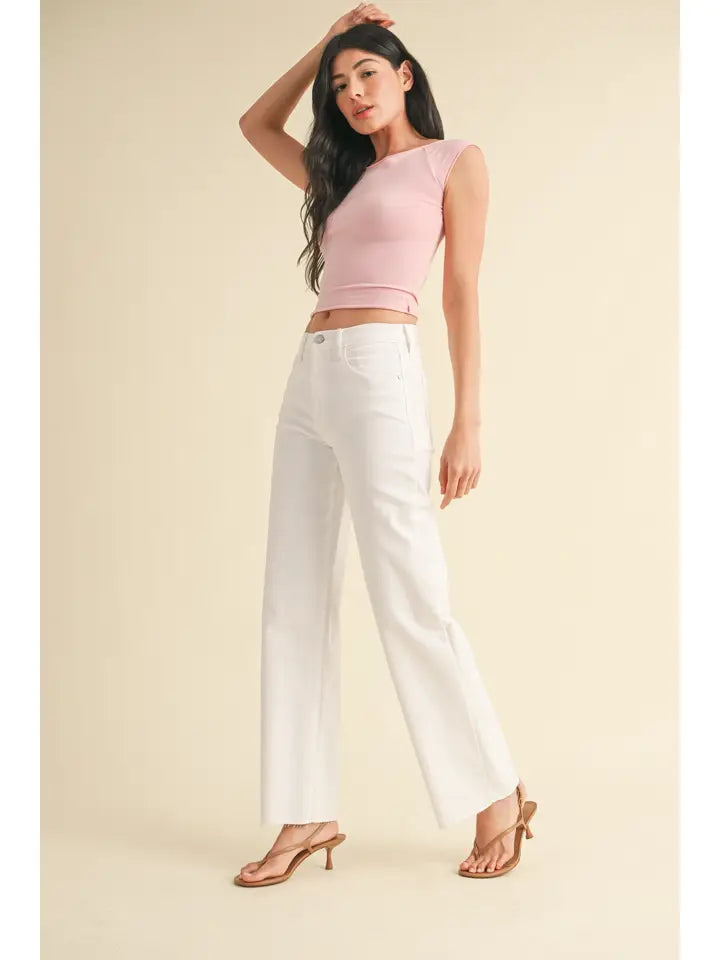 White Palazzo Denim