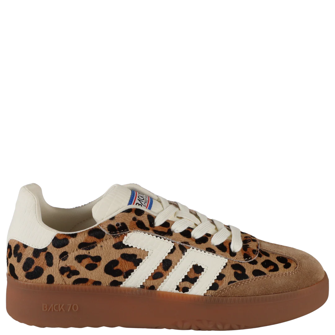 Back 70 Boston P Sneakers in Leopard Cuoio Milk