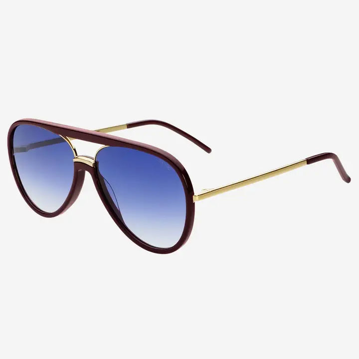 Shay Sunglasses in Burgundy - Freyrs