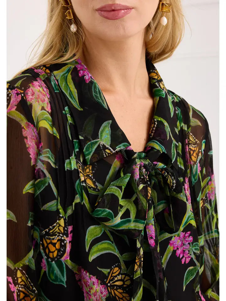 The Cassie Shirt in Butterfly Garden
