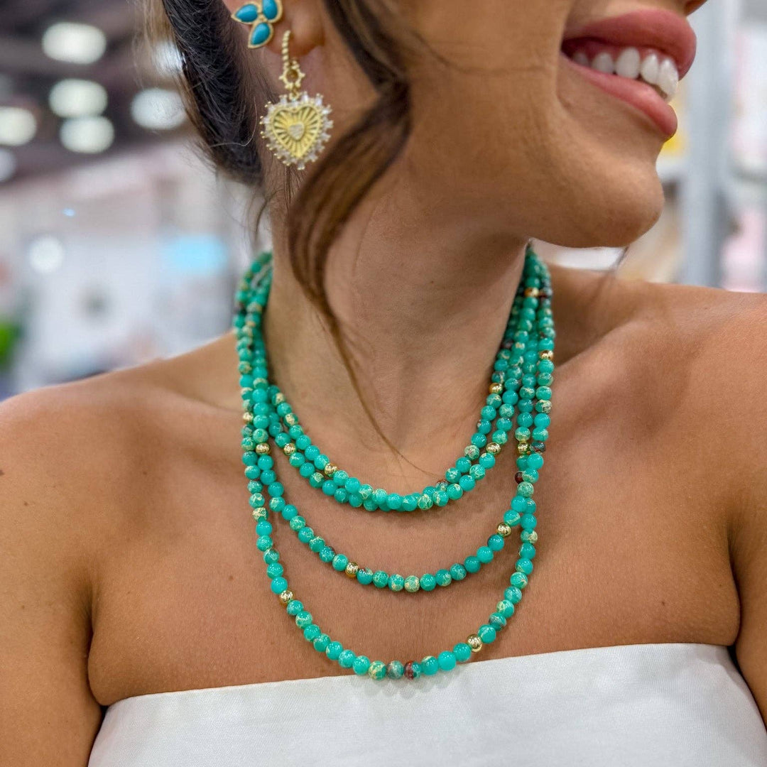 Chunky Layered Gemstone Necklace