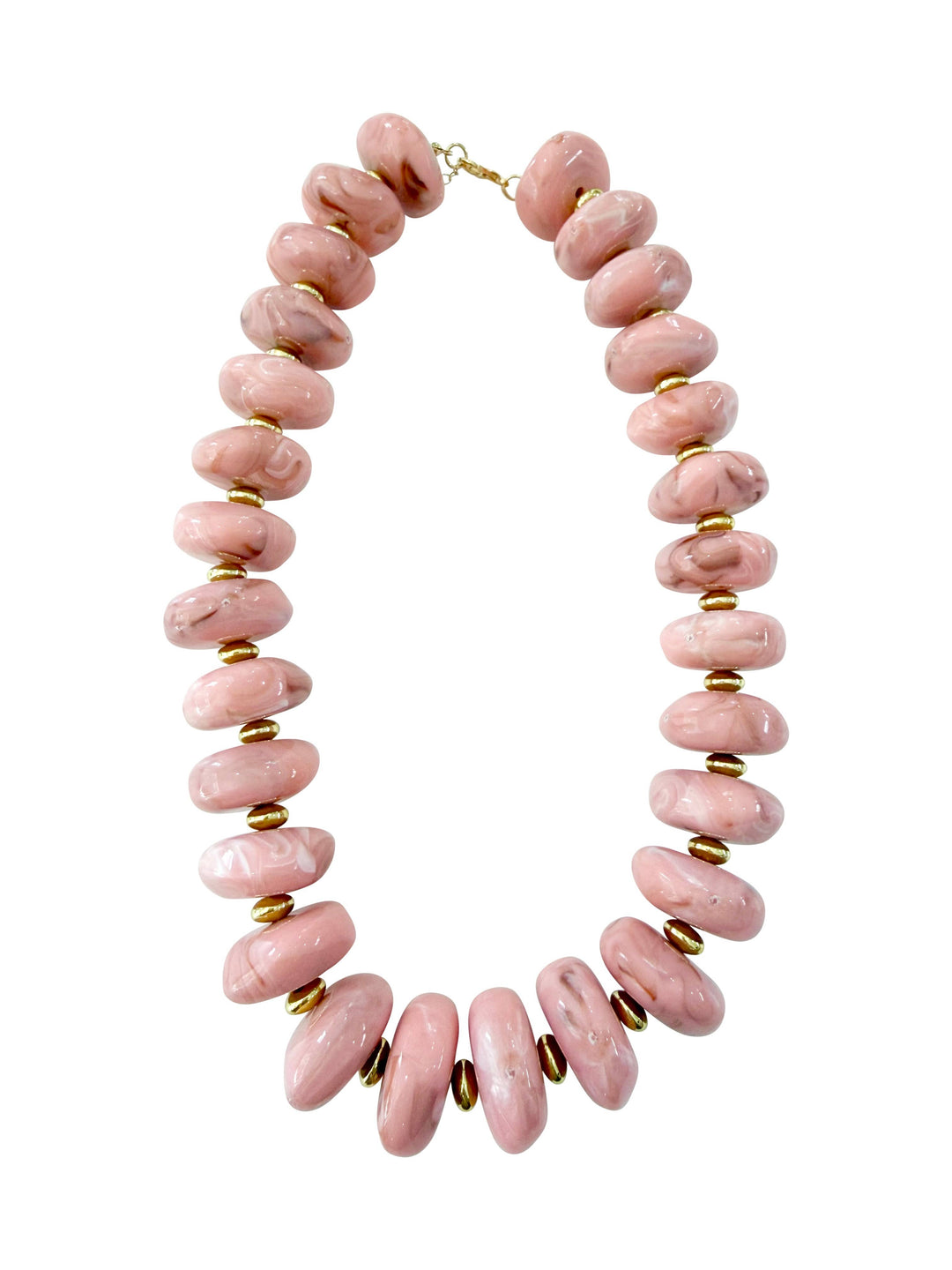 Randi Chunky Beaded Necklace- Light Pink