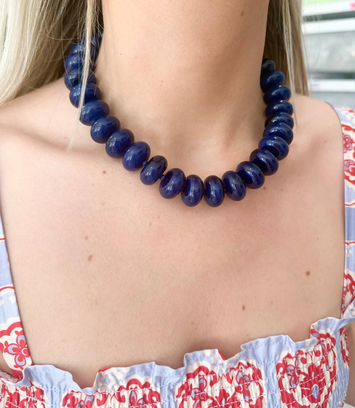Bailey Chunky Beaded Necklace - Green