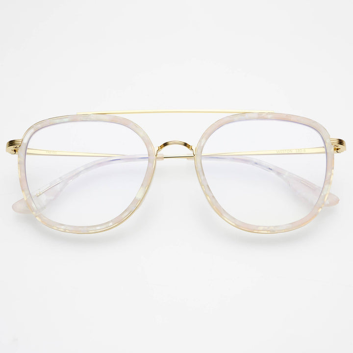 Weston Blue Light Readers Reading Glasses Womens Eyeglasses: Light Pink / +1