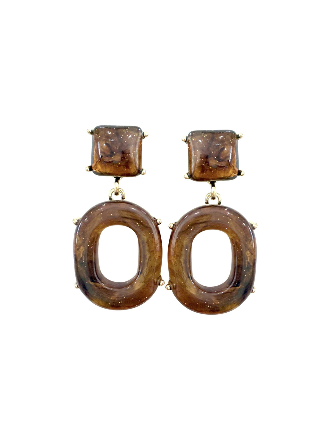 Hill Statement Earrings- Brown