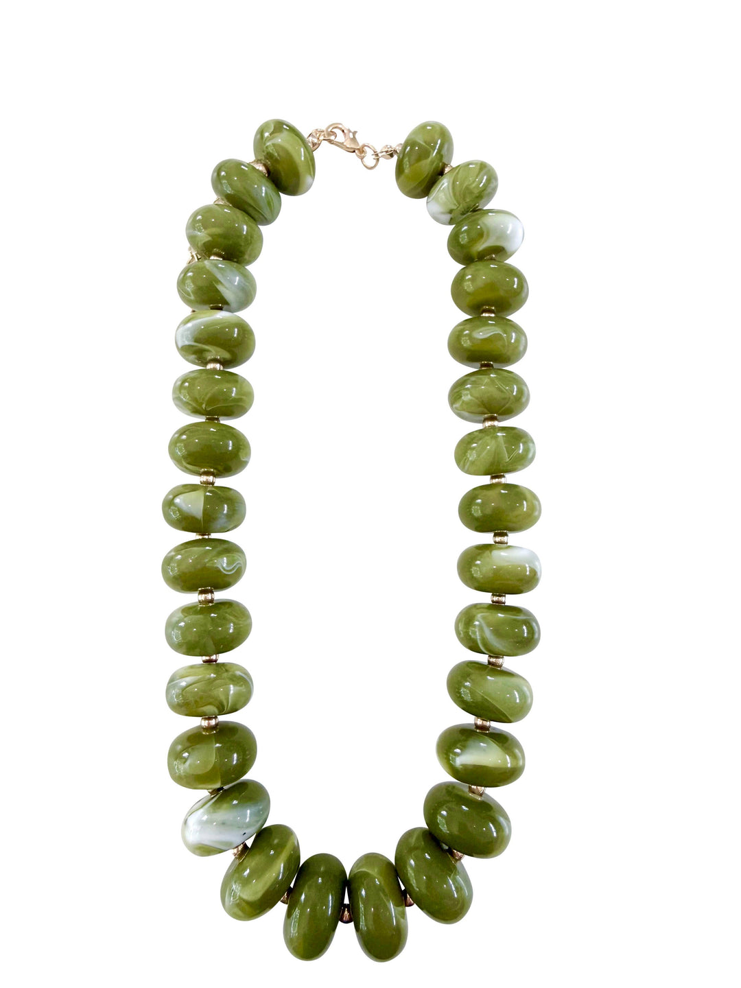 Liberty Chunky Beaded Necklace- Light Green