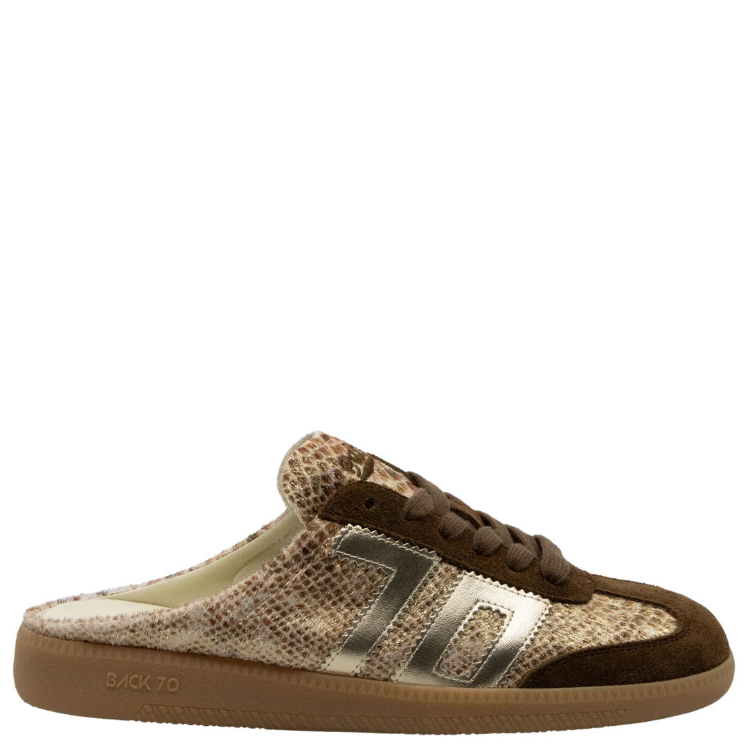 Back 70 Easter Sneaker in Gold Snake