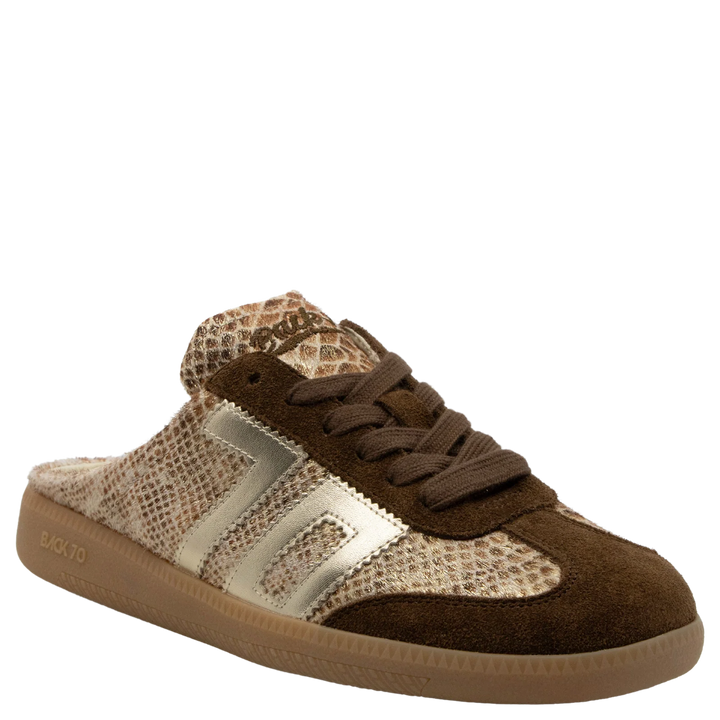 Back 70 Easter Sneaker in Gold Snake
