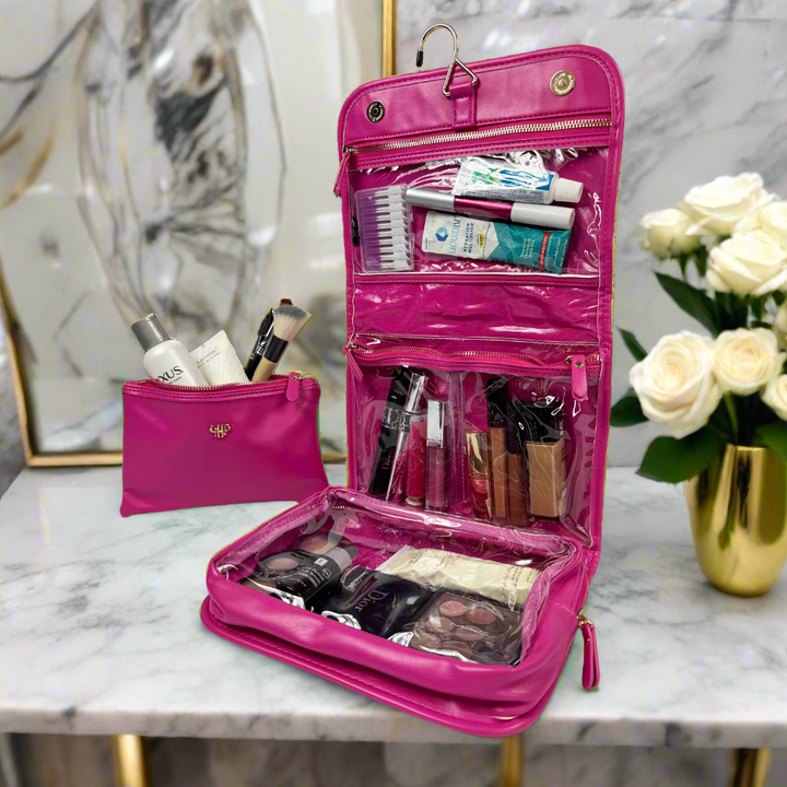 Classic Toiletry Case - Fuchsia Velvet