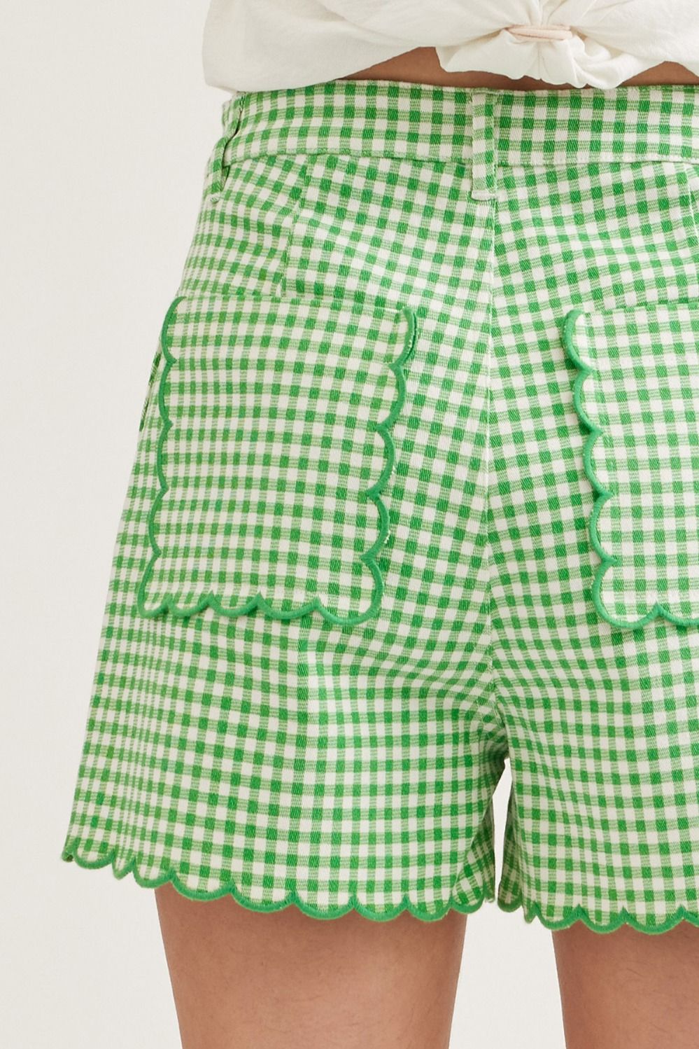 Green Gingham Short